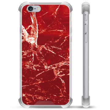 iPhone 6 Plus / 6S Plus Hybrid Case - Red Marble