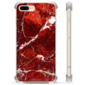 iPhone 7 Plus / iPhone 8 Plus Hybrid Case - Red Marble