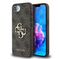 iPhone 16e Guess 4G Big Metal Logo Hybrid Case - Brown