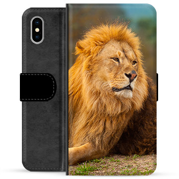 iPhone X / iPhone XS Premium Wallet Case - Lion