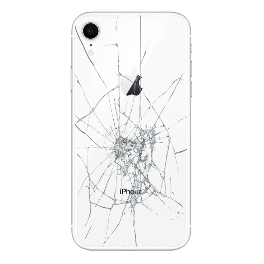 iPhone XR Back Cover Repair - Glass Only - White