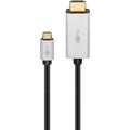 Goobay USB-C to HDMI Adapter Cable - 2m - Black / Silver