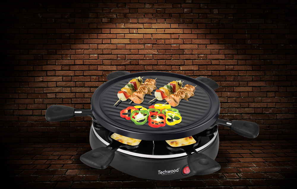 Techwood TRA-608 Electric Raclette grill for 6 people